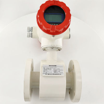 เครื่องวัดอัตราการไหลของน้ำแม่เหล็กไฟฟ้า ISO 4-20mA พร้อมการเชื่อมต่อหน้าแปลน