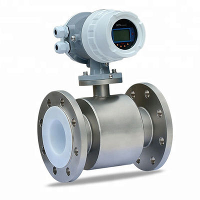 PN16-PN63 MAG เซ็นเซอร์ตรวจจับการไหลของแม่เหล็กไฟฟ้าใช้แบตเตอรี่